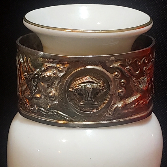 Antique 90+ year old solid silver bangle bracelet - Picture 1 of 6